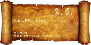 Karaffa Izor névjegykártya